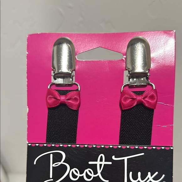 Black and Pink Boot Straps - Picture 2 of 4